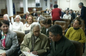 E. de Almeida Karwinsky und A. Bispo.Guarujá. Sitzung des Konbresses Euro-Brasilianischer Studien 2002 im Rathaus
