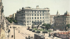 Platz des Postamts von S. Paulo. Historische Bilder von São Paulo